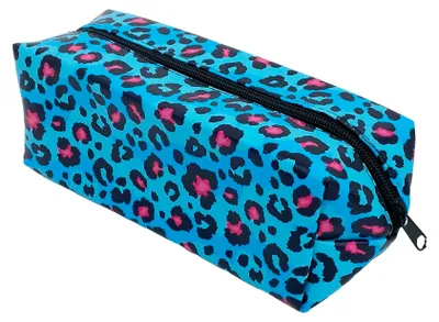 Image de Trousse à crayons pour fille, bleu guépard