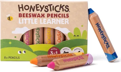 Image de Crayons de couleur jumbo pour enfants (8 pièces), naturels
