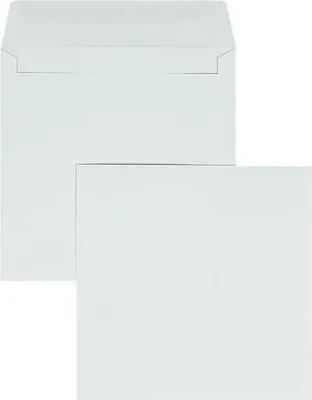 Produktbild von Briefumschläge 165x165mm 100g/qm gummiert VE=100 Stück weiß