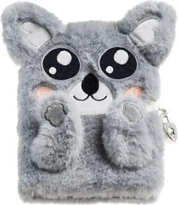 Immagine prodotto di Diario "Back2Fun", koala grigio, in peluche, con chiusura, APLI MR7494
