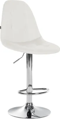 Produktbild von CLP Barhocker Elmore Kunstleder weiß Material Gestell Metall in Chromoptik