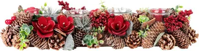 Image de Ikebana MagicHome Noel, naturelle, de l'Avent, 50x16x9 cm