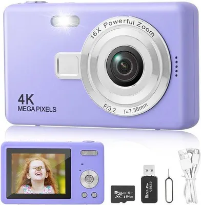 Obrázek produktu pro Digitální fotoaparát s rozlišením 40 MP - 1080p - 8násobný digitální zoom - ideální pro děti a začátečníky