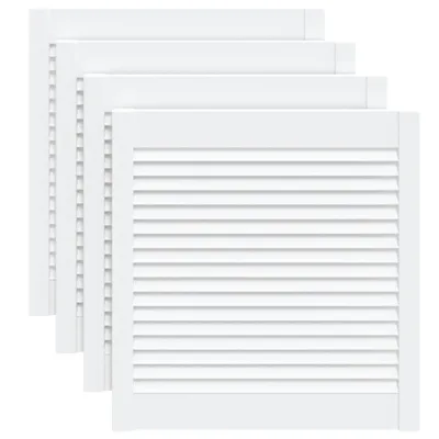 Produktbild von vidaXL Schranktüren Lamellen-Design 4 Stk Weiß 61,5x59,4 cm Massivholz