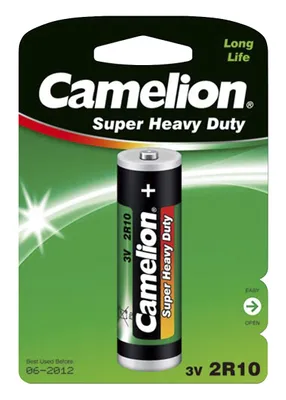 Produktbild von Camelion 2R10-BP1G, Single-use battery, Zink-Karbon, Zylindrische, 3 V, 1 Stück(e), 84 x 14 x 124 mm