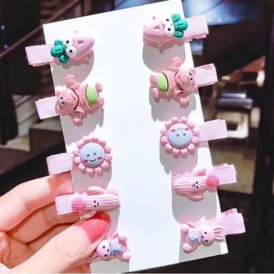 Image de Barrettes pour enfants Animaux - Rose KP7887