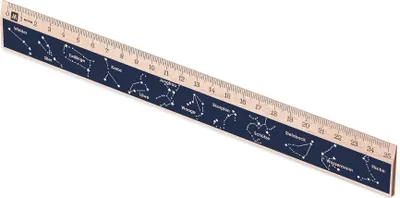 Image de Metrie, Didakt-M07 Règle en bois, constellation imprimée, 25 cm