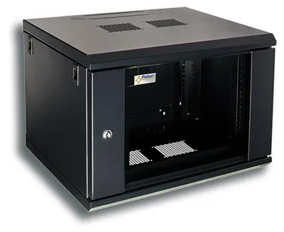 Image de Armoire de raccordement murale Pulsar RWA664 Easy Rack avec porte vitrée – 6U, 19 pouces, 600 x 450 mm