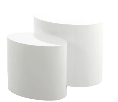 Obrázek produktu pro Design Scandinavia Odkládací stolek Mice (SET 2 ks), 40 cm, bílá