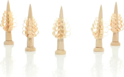 Immagine prodotto di Decorazioni natalizie, set di 5 alberelli, altezza 6 cm, nuovi