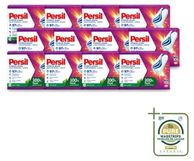 Produktbild von 12 x Persil Power Bars Waschmitteltabletten für Buntwäsche - Vorratspackung - 12 Stücke