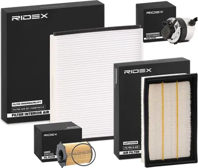 Produktbild von RIDEX Filterset Inspektionspaket Filtersatz für FORD Focus II Schrägheck (DA, HCP, DP) Focus II Kombi (DA, FFS, DS) für VOLVO V50 (545)