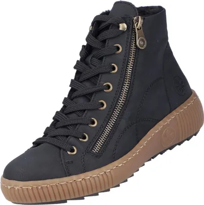 Rieker Damen Stiefelette warm gefüttert Retro-Style mit