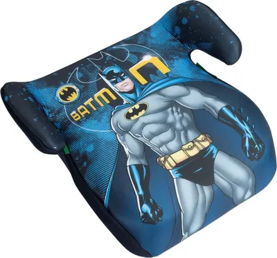 Produktbild von Tataway DC Comics Batman i-Size ECE R129/03 Sitzerhöhung für Kinder von 126 bis 150 cm. Sichere Sitzerhöhung mit Batman-Grafiken auf blauem Sitz, bequem und einfach zu installieren