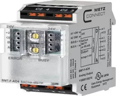 Produktbild von METZ CONNECT BMT-F-AO4 BACnet MS/TP Digital & Analog I/O Modul (110885130270)