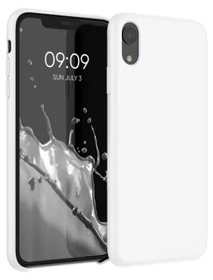 Produktbild von kwmobile Handyhülle für Apple iPhone XR Hülle - Case Silikon - Kabelloses Laden - Schutzhülle Cover in Weiß