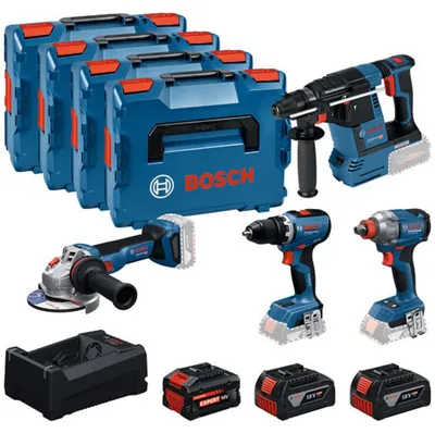 Immagine prodotto di BOSCH Kit 0615A500BJ (GSR 18V-65 + GDX 18V-285 + GBH 18V-26 +
