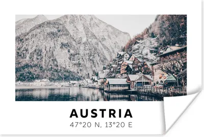 Produktbild von MuchoWow® Poster Österreich - Wasser - Berge - Alpen 120x80 cm - Bilder