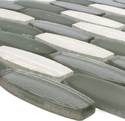 Produktbild von Mosaikfliesen Laytamak Bootsform Grau