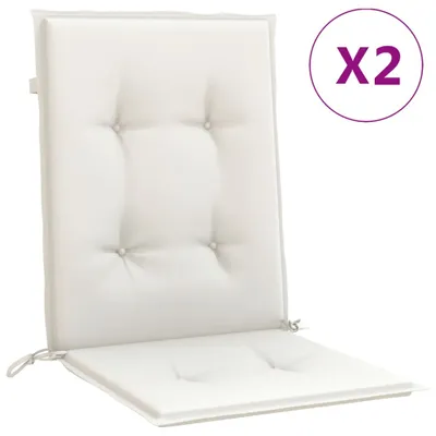 Produktbild von vidaXL Niedriglehner-Auflagen 2 Stk. Melange Creme 100x50x4 cm Stoff