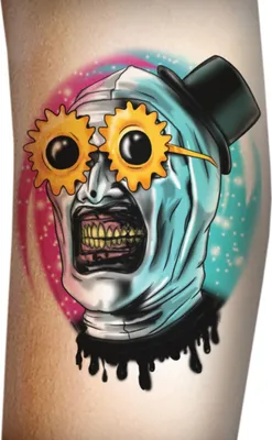 Produktbild von Terrifier – Art mit Funbrille Klebetattoo - Fasching Halloween Karneval