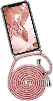 Produktbild von TWIST-Case + TWIST-Cord für iPhone 12, Farbe:Shiny Blush (Silber)