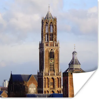 Produktbild von MuchoWow® Poster Domturm - Niederlande - Utrecht 50x50 cm - Wohnzimmerdekoration