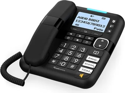 Obrázek produktu pro Sluchátko Amplicomms BigTel 1580 DECT handsfree, kompatibilní s naslouchátky, opakované vytáčení, LED displej záznamníku (ATL1423341)