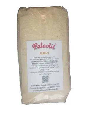 Produktbild von Paleolit Gari 1kg Grobes Maniokmehl Cassava Mehl Maniokgrieß / glutenfrei / paleo