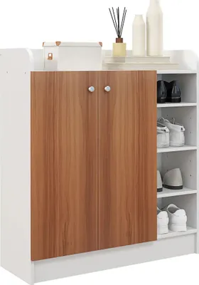 Obrázek produktu pro Botník do předsíně - Botník - 2 dvířka - 83 x 30 x 90 cm - přírodní
