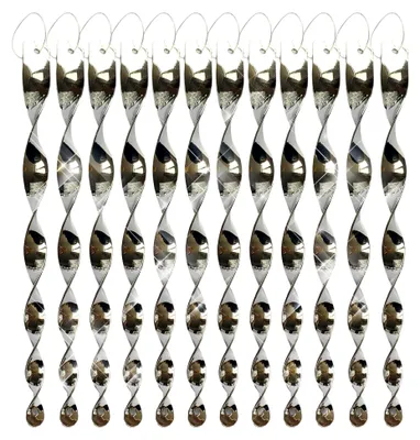Produktbild von Vogelschreck, 12 Stück Reflektierende Windspirale zur Vogelabwehr für Haus und Garten (Silber)