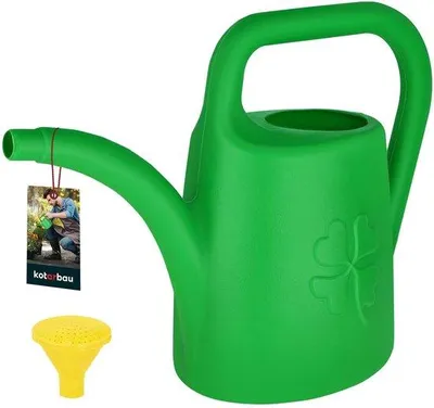 Produktbild von Famanu Gießkanne 4,5 L - grün, mit abnehmbarer Brause für drinnen und draußen