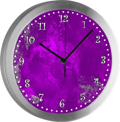 Produktbild von Funkuhr, Kinder Wanduhr, Kinderuhr, Kinderzimmer Traum lila