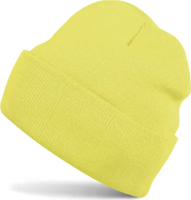 Produktbild von styleBREAKER Uni Beanie Mütze einfarbig | Klassische Feinstrick Winter Strickmütze mit breitem Umschlag | Elastische Beanie in vielen Farben für Damen und Herren
