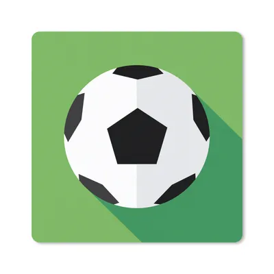Produktbild von MuchoWow® Mauspad Mousepad Eine Illustration eines Fußballs auf einem grünen Hintergrund - Jungen - Mädchen - Kinder 30x30 cm - Mousepads - Maus Mat - Pad - Mausunterlage - Gaming