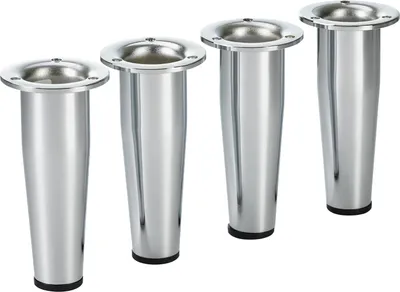 Produktbild von SOTECH Möbelfuß FOX-TROT 150 mm Chrom poliert – Sockelfuß Stahl (4 Stück)