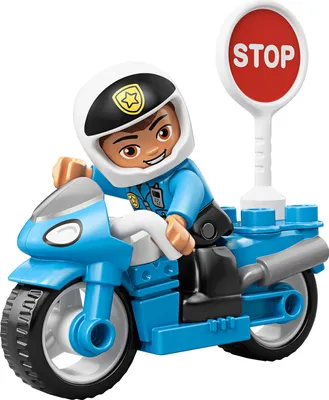 Produktbild von LEGO 10900 DUPLO Polizeimotorrad, Polizei Spielzeug ab 2 Jahre mit Motorrad und Polizistenfigur, Bausteine für Kleinkinder