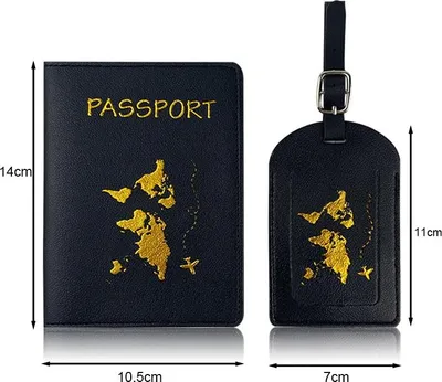 Produktbild von Passhüllen Set - Personalisierte Universelle Halterung für Reisen mit Platz für Kreditkarten
