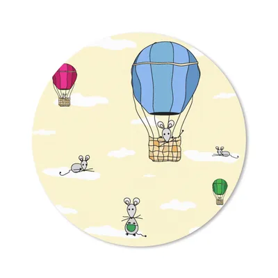 Produktbild von MuchoWow® Mauspad Mousepad Muster - Maus - Luftballon 30x30 cm - Mousepads - Maus Mat - Pad - Mausunterlage - Tischunterlage - Schreibtischmatten