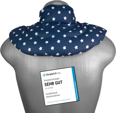 Produktbild von Nackenkissen, Stehkragen, sternenblau, Kirschkerne, für Nacken und Schultern
