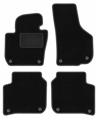 Immagine prodotto di Tappetini in moquette per Skoda Superb II 2008-2015 (berlina/station wagon) – set 4 pezzi, neri, su misura – Wielganizator LUX