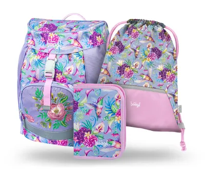 Produktbild von BAAGL SET 3 Airy Hummingbird: Aktentasche, Federmäppchen, Tasche