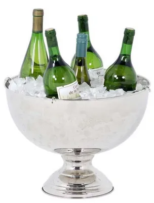 Image de Casa Padrino Designer Seau à champagne en acier inoxydable 39 x H. 26 cm - Collection Restaurant de luxe