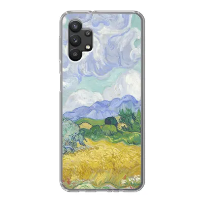 Produktbild von MuchoWow® Handyhülle Schutzhülle Hülle für Samsung Galaxy A32 5G Weizenfeld mit Zypressen - Vincent van Gogh Silikon Softcase Handy Hülle - Softcase