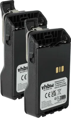 Produktbild von vhbw 2x Akku Ersatz für Motorola PMNN4511A, PMNN4440, PMNN4502A, PMNN4440AR für Funkgerät, Walkie Talkie (2600 mAh, 7,4 V, Li-Ion)
