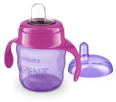 Zdjęcie produktu dla Philips AVENT SCF551/03 Kubek z ustnikiem, 6 mies., Fioletowy, Czerwony, Silikon, Chiny, 200 ml, 60 g
