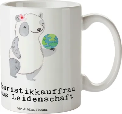 Produktbild von Mr. & Mrs. Panda Kaffeetasse Touristikkauffrau Leidenschaft - Weiß - Geschenk, tasse für kaffee, Teetasse, Becher, schöne