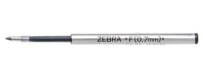 Náplň do guľôčkových pier, 0,24 mm, ZEBRA "F", čierna