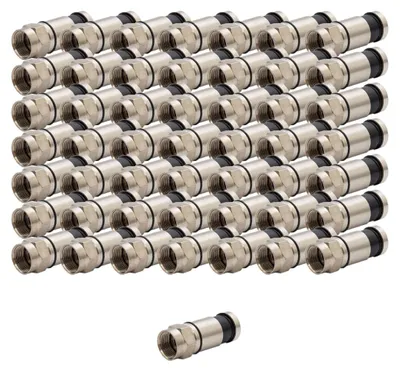 Produktbild von PremiumX 50x F-Kompressionsstecker F-Adapter F-Stecker Koaxialkabel Verbinder