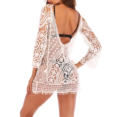 Produktbild von ZSZBACE Bikini Cover Ups- Frauen Badeanzug- Strandkleid Bademode- Damen Sommerkleid